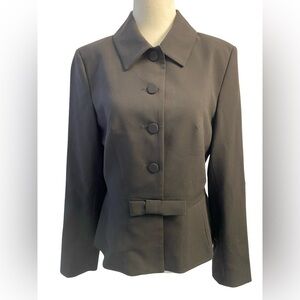 Sandra Angelozzi Sleek Black Bow Blazer With Tailored Fit Size EU 36 / US 6